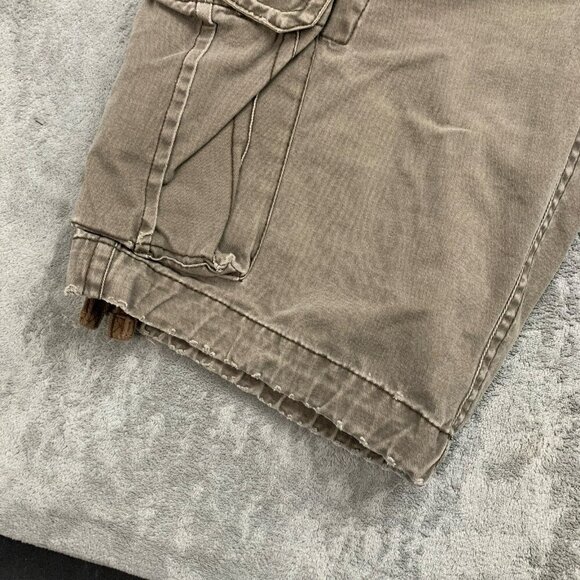 Aeropostale A87 Shorts Mens Size 29x10” Brown Cargo Drawstring Distressed Y2K - Picture 8 of 12